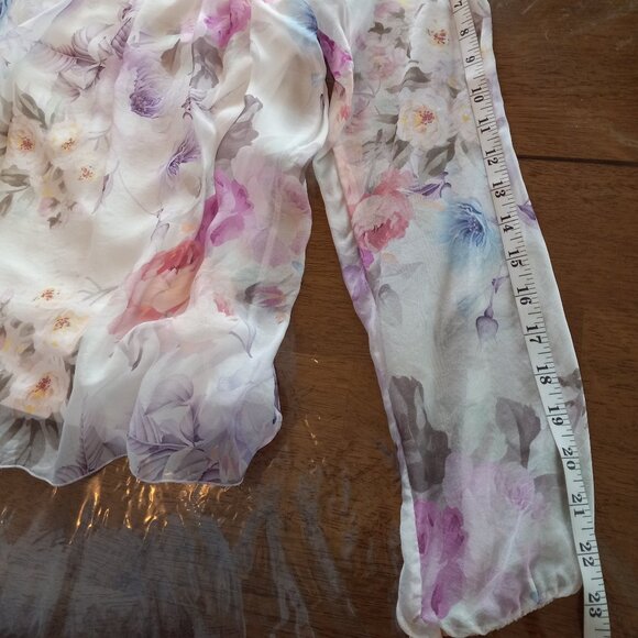 Made in Italy Silk Blouse VIOLA BORGHI - Picture 8 of 9